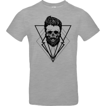Mien Wayne Mien Wayne - Hipsterskull T-Shirt B&C EXACT 190 - heather grey