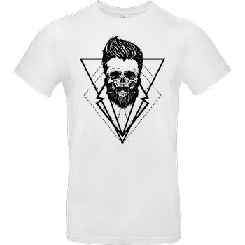 Mien Wayne Mien Wayne - Hipsterskull T-Shirt B&C EXACT 190 -  White