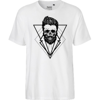 Mien Wayne Mien Wayne - Hipsterskull T-Shirt Fairtrade T-Shirt - white