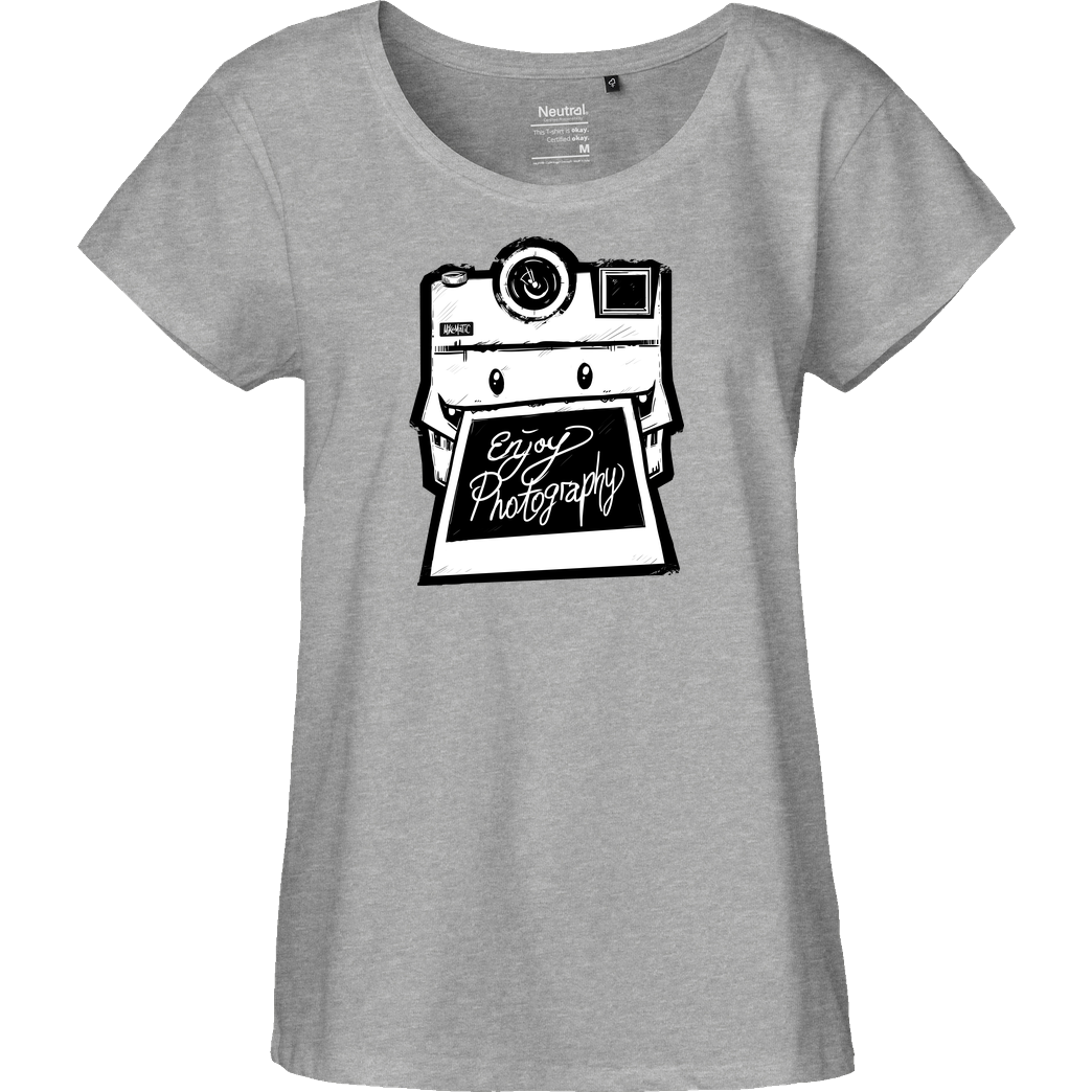 FilmenLernen.de Monstermatic T-Shirt Fairtrade Loose Fit Girlie - heather grey