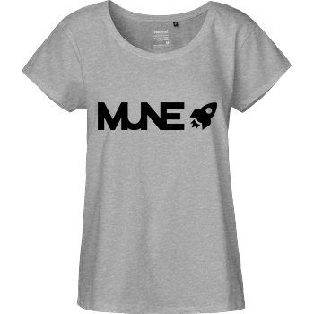 IamHaRa Mune Logo T-Shirt Fairtrade Loose Fit Girlie - heather grey