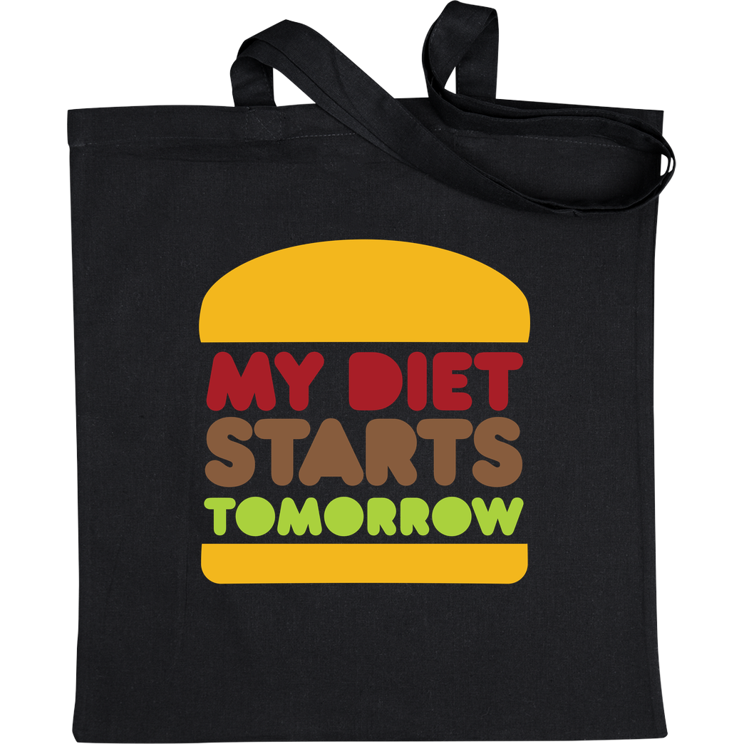 None my diet starts tomorrow Beutel Bag Black