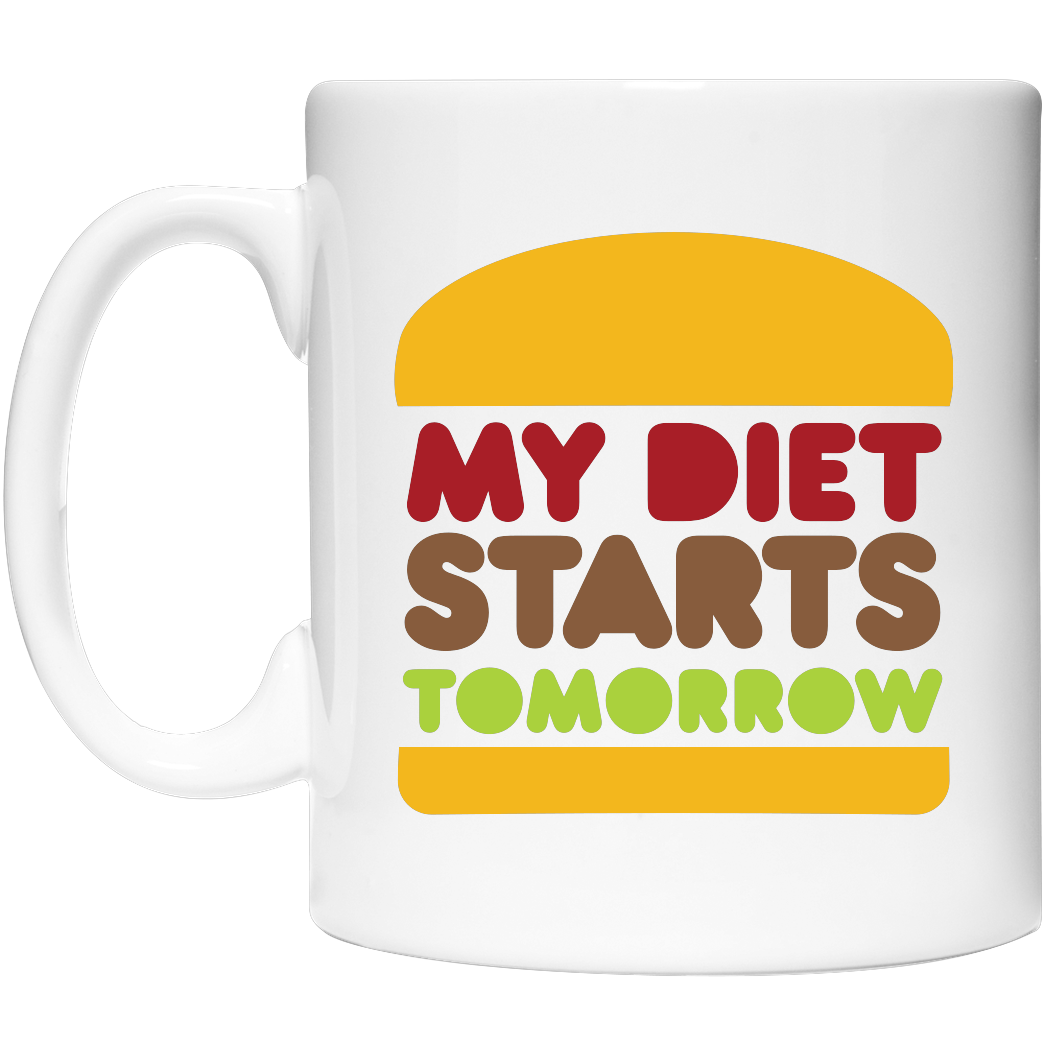 None my diet starts tomorrow Sonstiges Coffee Mug
