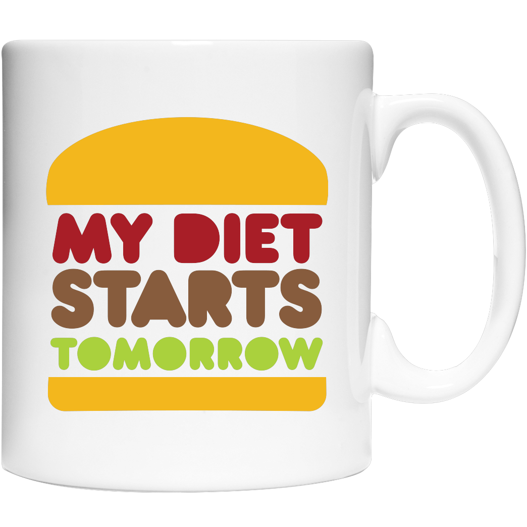 None my diet starts tomorrow Sonstiges Coffee Mug