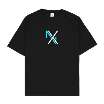 Nanaxyda Nanaxyda - NX (Hellblau) T-Shirt Oversize T-Shirt - Black