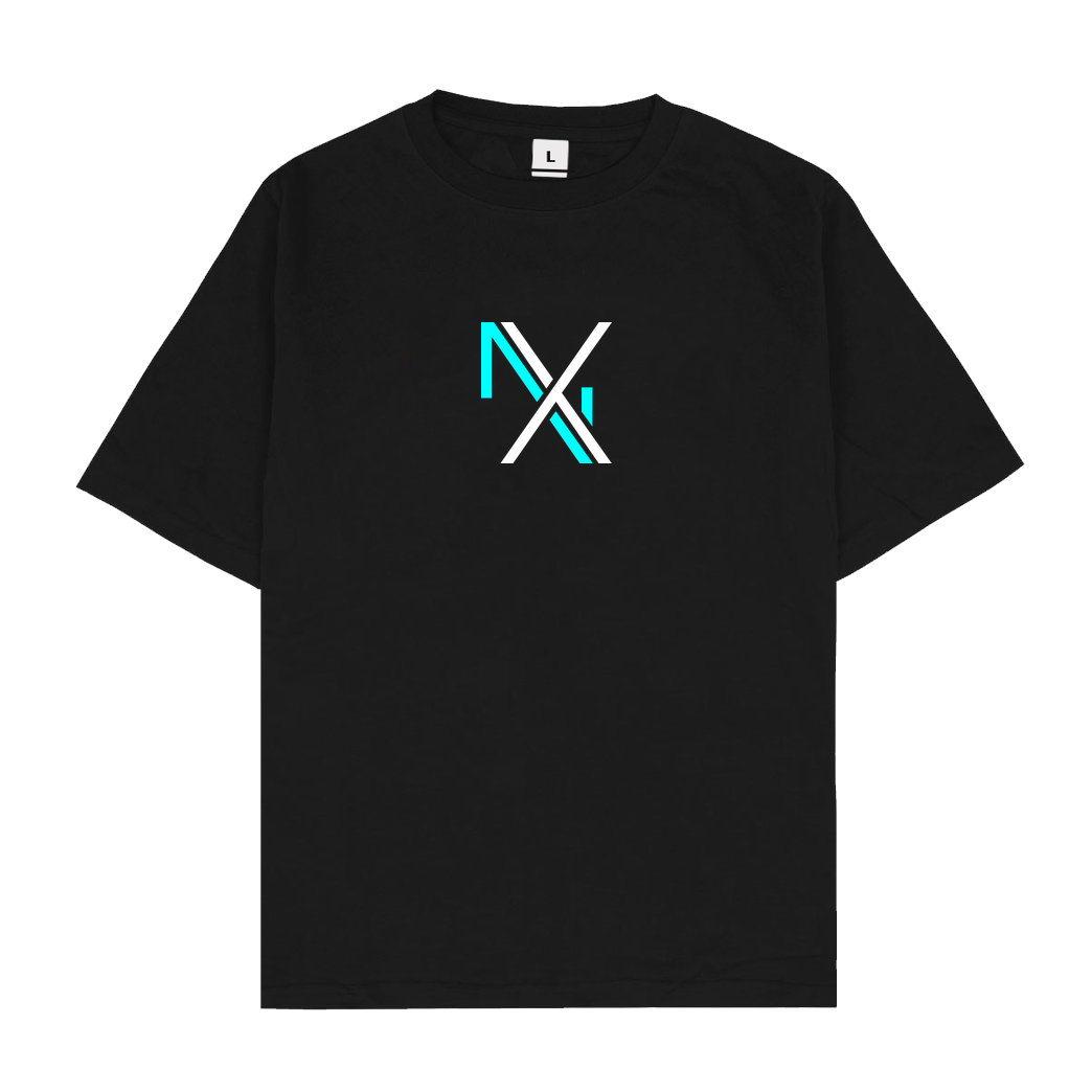 Nanaxyda Nanaxyda - NX (Hellblau) T-Shirt Oversize T-Shirt - Black