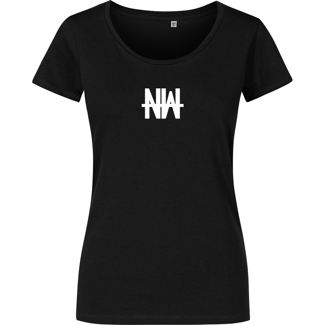 Niklas Wetterhahn Niklas Wetterhahn - Wolf Logo T-Shirt Girlshirt schwarz