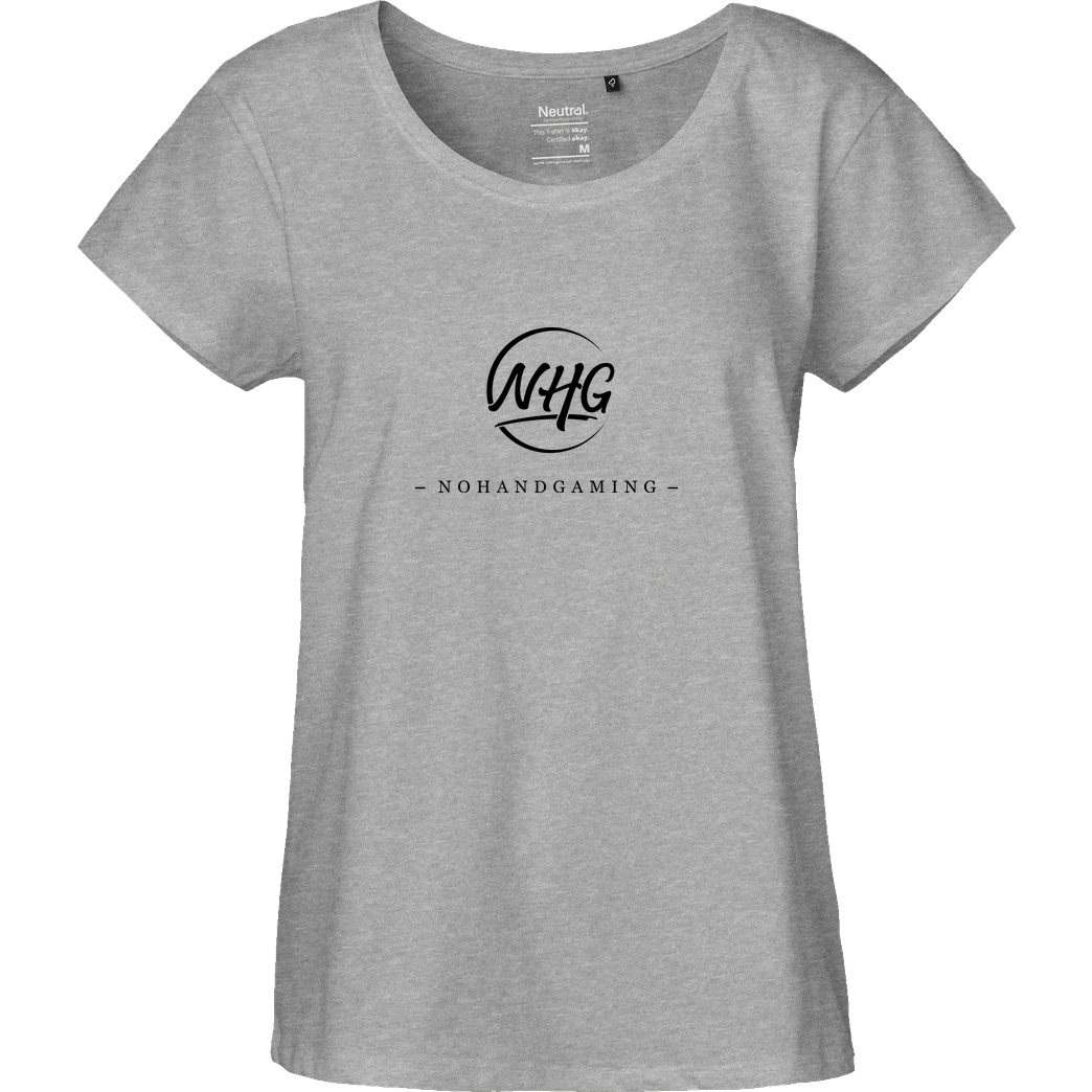 NoHandGaming NoHandGaming - Chest Logo T-Shirt Fairtrade Loose Fit Girlie - heather grey