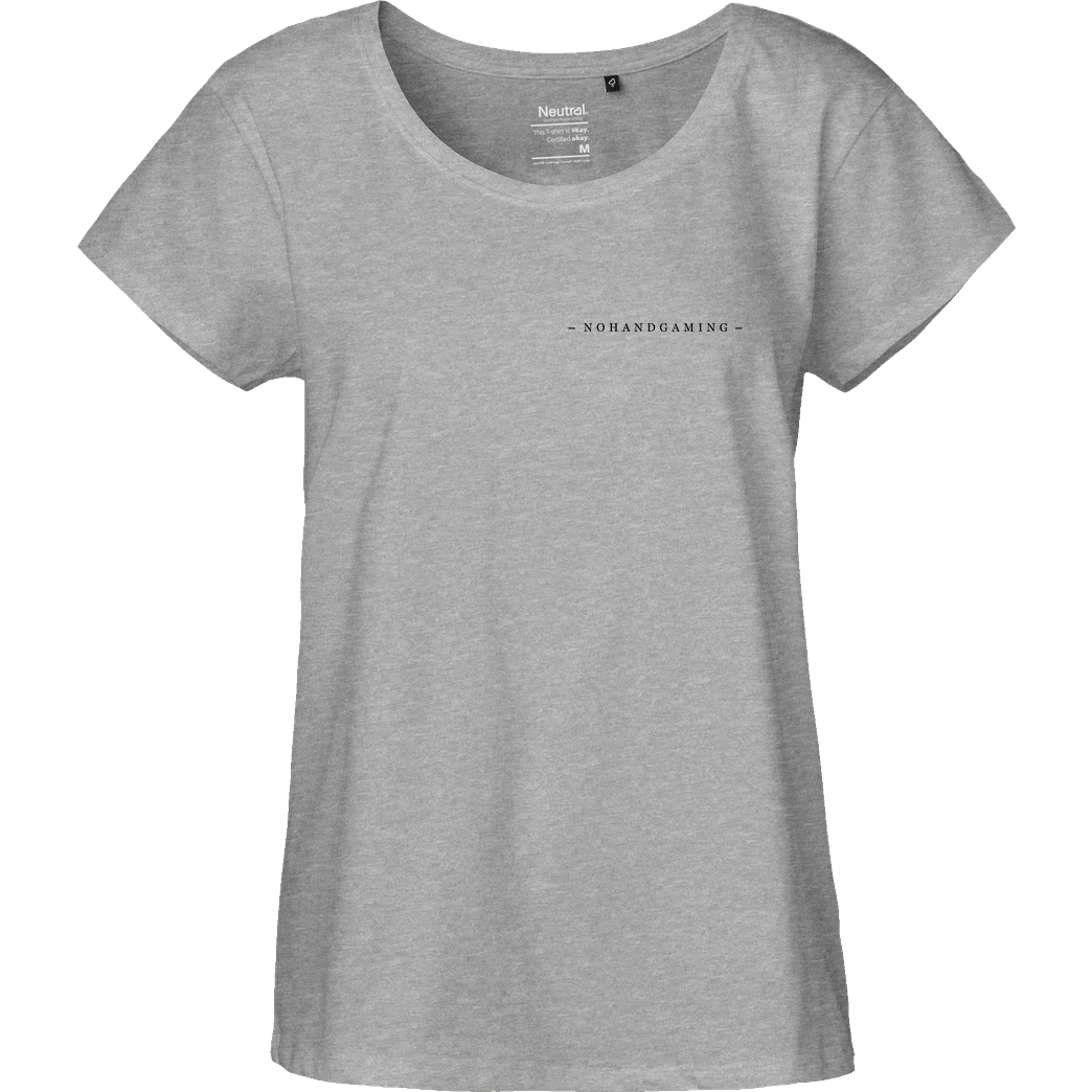 NoHandGaming NoHandGaming - Logo T-Shirt Fairtrade Loose Fit Girlie - heather grey