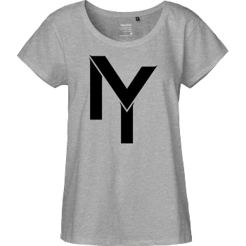 Shooter NYShooter94 - Logo black T-Shirt Fairtrade Loose Fit Girlie - heather grey
