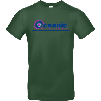 None Oceanic Airlines T-Shirt B&C EXACT 190 -  Bottle Green
