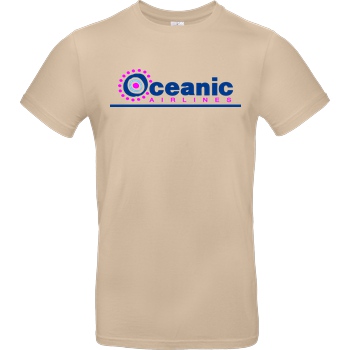 None Oceanic Airlines T-Shirt B&C EXACT 190 - Sand
