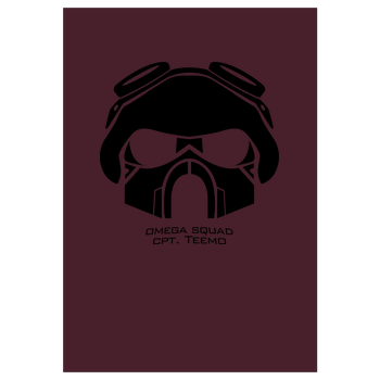 Omega Squad Cpt. Teemo Art Print burgundy