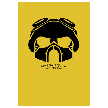 Omega Squad Cpt. Teemo Art Print yellow