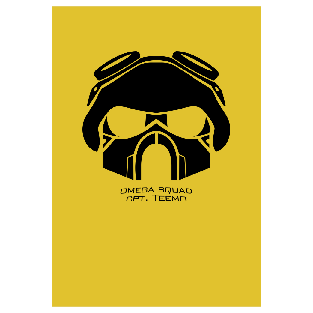 bjin94 Omega Squad Cpt. Teemo Druck Art Print yellow