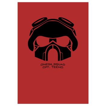 Omega Squad Cpt. Teemo Art Print red