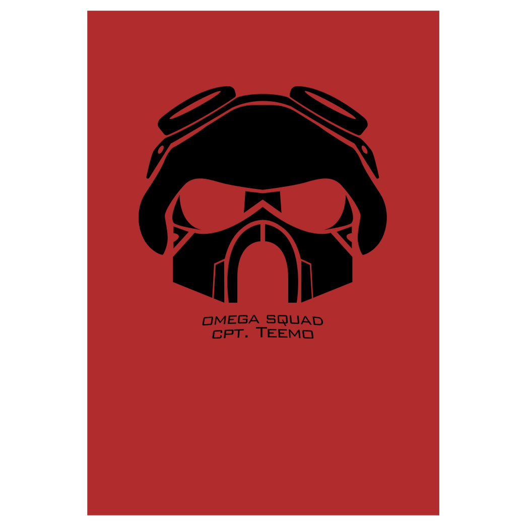 bjin94 Omega Squad Cpt. Teemo Druck Art Print red