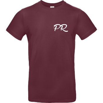 PaderRiders PaderRiders - PR Script Logo T-Shirt B&C EXACT 190 - Burgundy