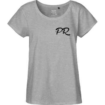 PaderRiders PaderRiders - PR Script Logo T-Shirt Fairtrade Loose Fit Girlie - heather grey