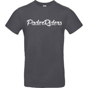 PaderRiders PaderRiders - Script Logo T-Shirt B&C EXACT 190 - Dark Grey