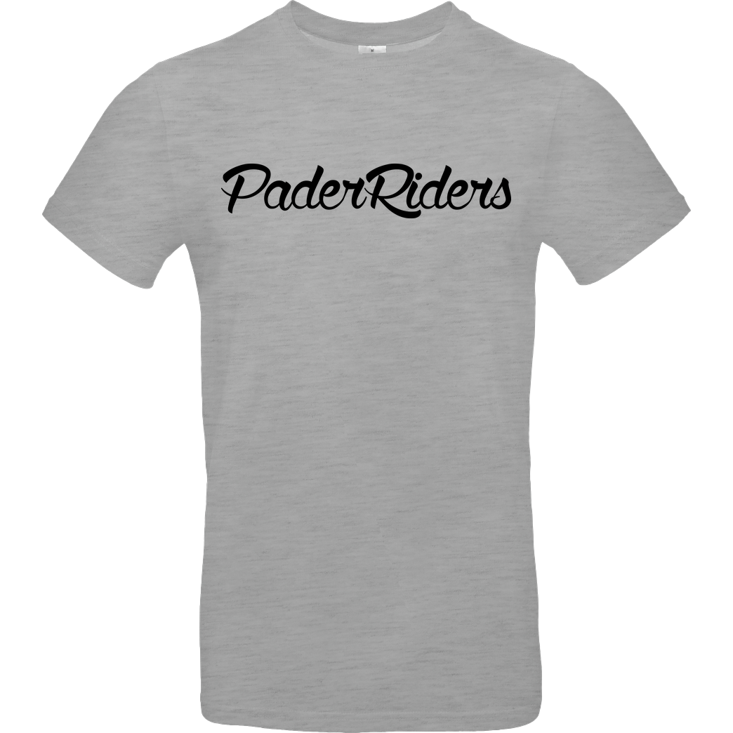 PaderRiders PaderRiders - Script Logo T-Shirt B&C EXACT 190 - heather grey
