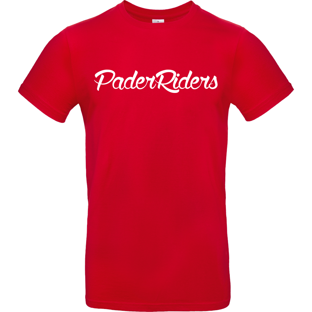 PaderRiders PaderRiders - Script Logo T-Shirt B&C EXACT 190 - Red