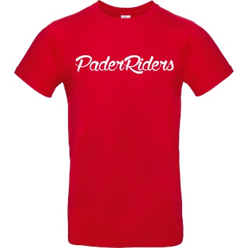 PaderRiders PaderRiders - Script Logo T-Shirt B&C EXACT 190 - Red