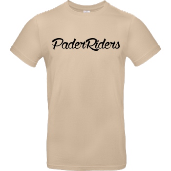 PaderRiders PaderRiders - Script Logo T-Shirt B&C EXACT 190 - Sand