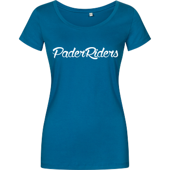 PaderRiders - Script Logo Girlshirt petrol