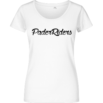 PaderRiders - Script Logo Girlshirt weiss