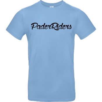 PaderRiders PaderRiders - Script Logo T-Shirt B&C EXACT 190 - Sky Blue