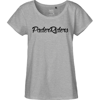 PaderRiders PaderRiders - Script Logo T-Shirt Fairtrade Loose Fit Girlie - heather grey