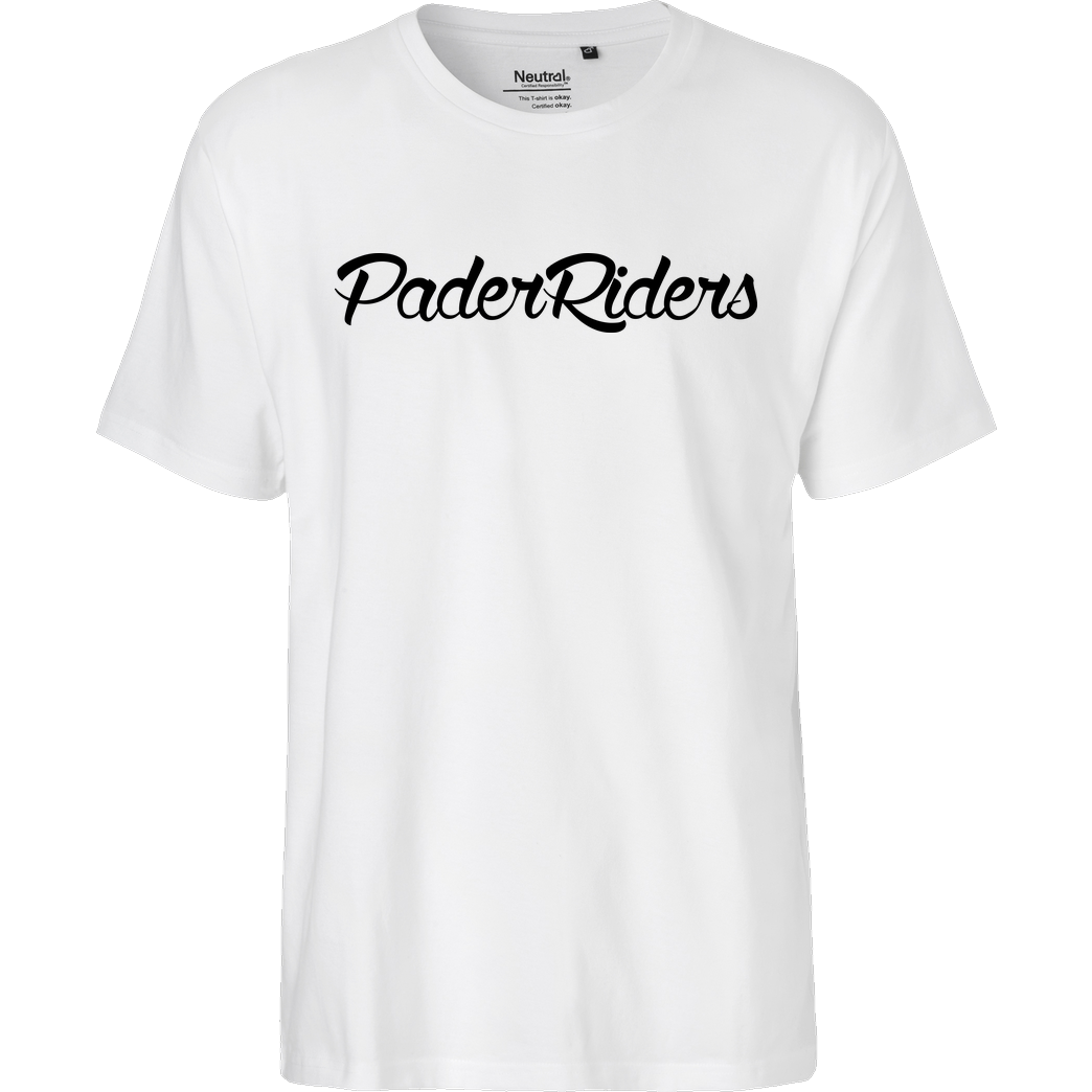 PaderRiders PaderRiders - Script Logo T-Shirt Fairtrade T-Shirt - white