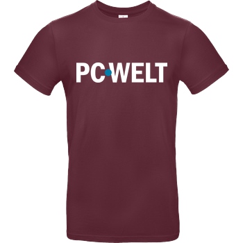 PC-WELT PC-Welt - Logo T-Shirt B&C EXACT 190 - Burgundy