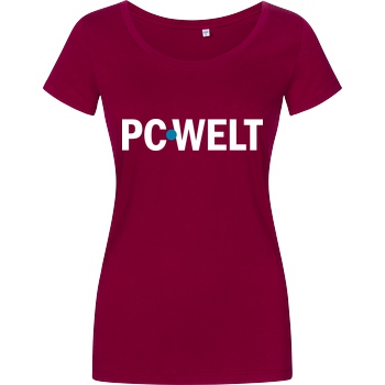 PC-WELT PC-Welt - Logo T-Shirt Girlshirt berry