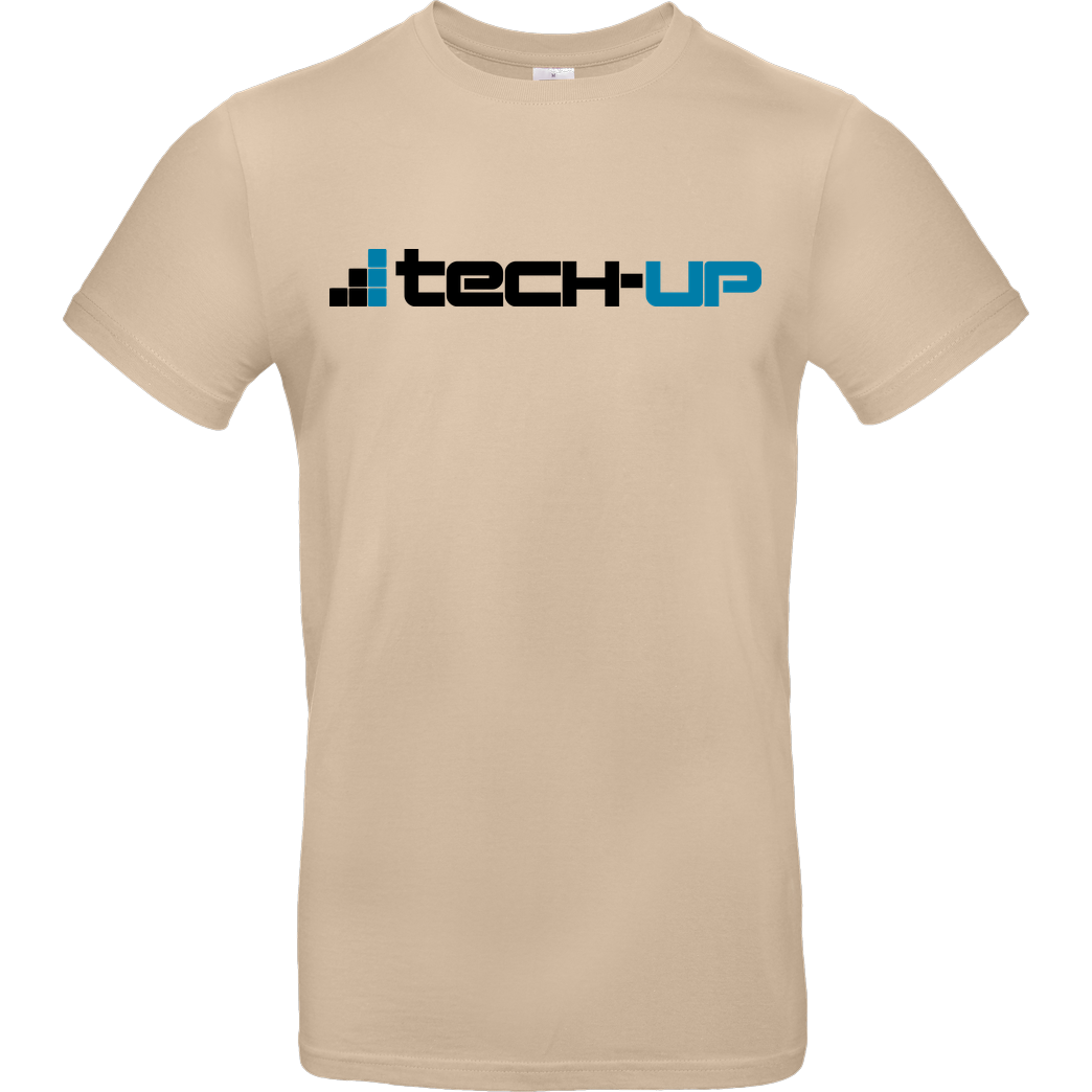 PC-WELT PC-Welt - Tech-Up Logo T-Shirt B&C EXACT 190 - Sand