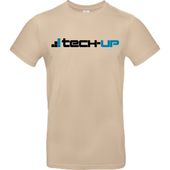 PC-WELT PC-Welt - Tech-Up Logo T-Shirt B&C EXACT 190 - Sand
