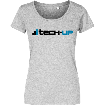 PC-Welt - Tech-Up Logo Girlshirt heather grey