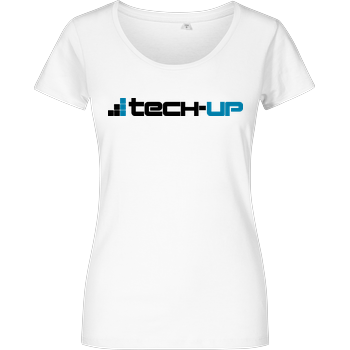 PC-Welt - Tech-Up Logo Girlshirt weiss