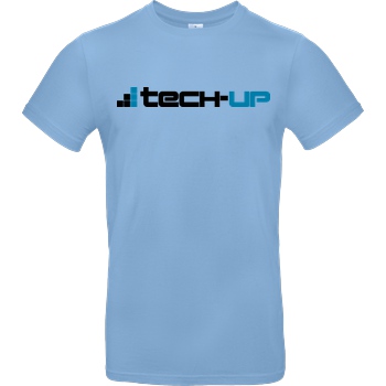 PC-WELT PC-Welt - Tech-Up Logo T-Shirt B&C EXACT 190 - Sky Blue