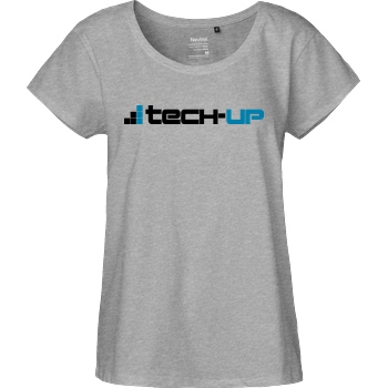 PC-WELT PC-Welt - Tech-Up Logo T-Shirt Fairtrade Loose Fit Girlie - heather grey
