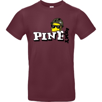 Pine Pine - Army T-Shirt B&C EXACT 190 - Burgundy