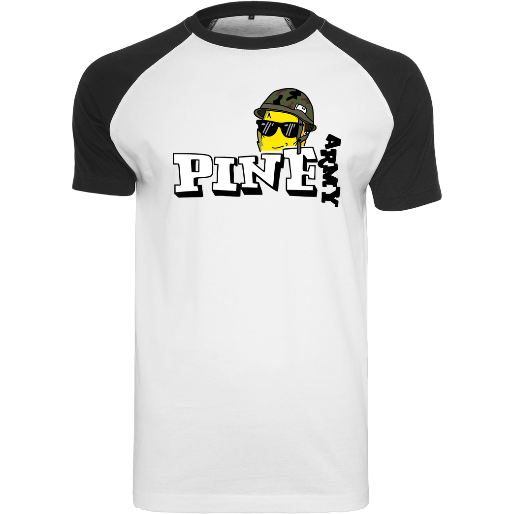 Pine Pine - Army T-Shirt Raglan Tee white