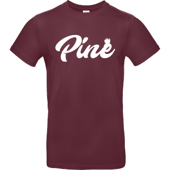 Pine Pine - Logo T-Shirt B&C EXACT 190 - Burgundy