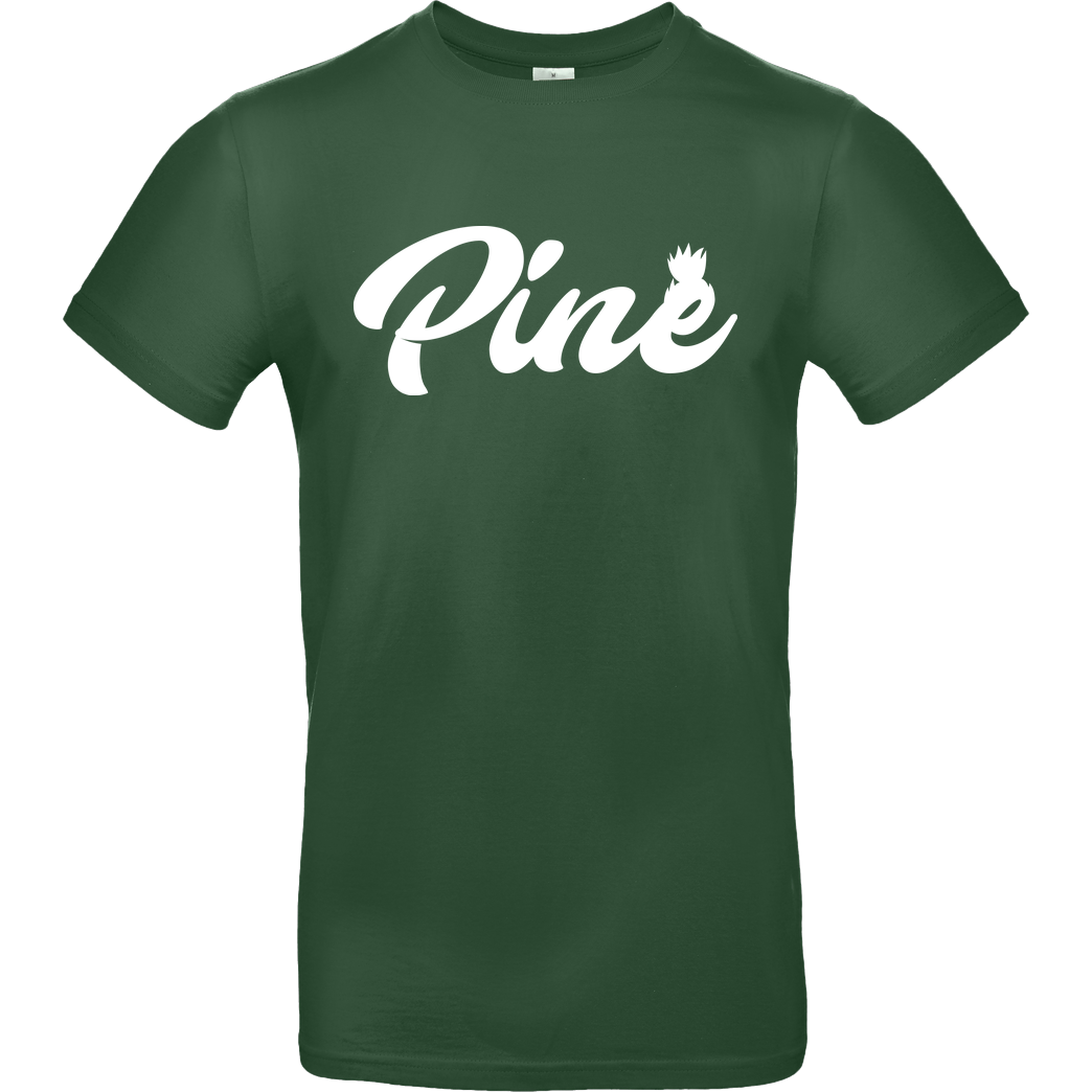 Pine Pine - Logo T-Shirt B&C EXACT 190 -  Bottle Green