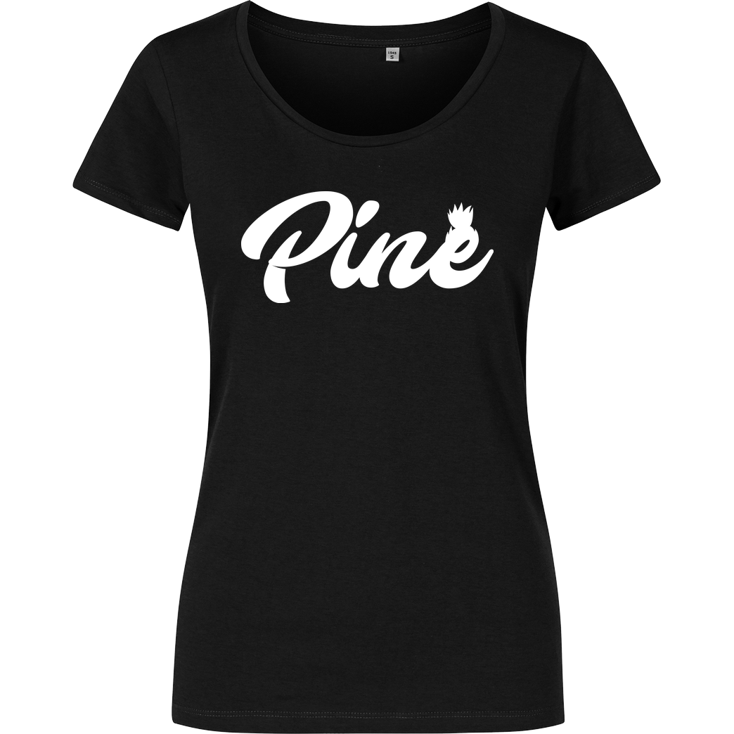 Pine Pine - Logo T-Shirt Girlshirt schwarz