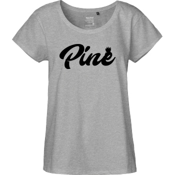 Pine Pine - Logo T-Shirt Fairtrade Loose Fit Girlie - heather grey