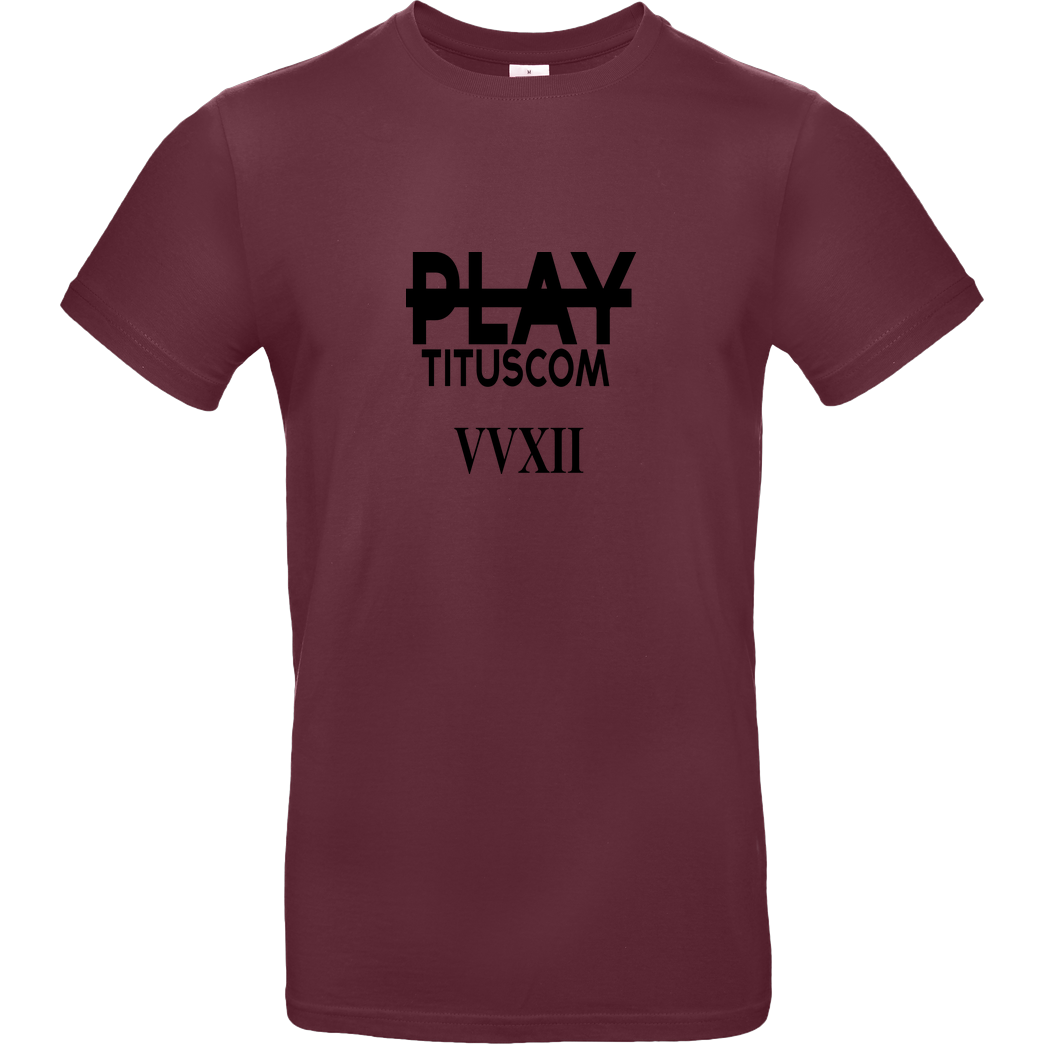 playtituscom playtituscom - VVXII T-Shirt B&C EXACT 190 - Burgundy