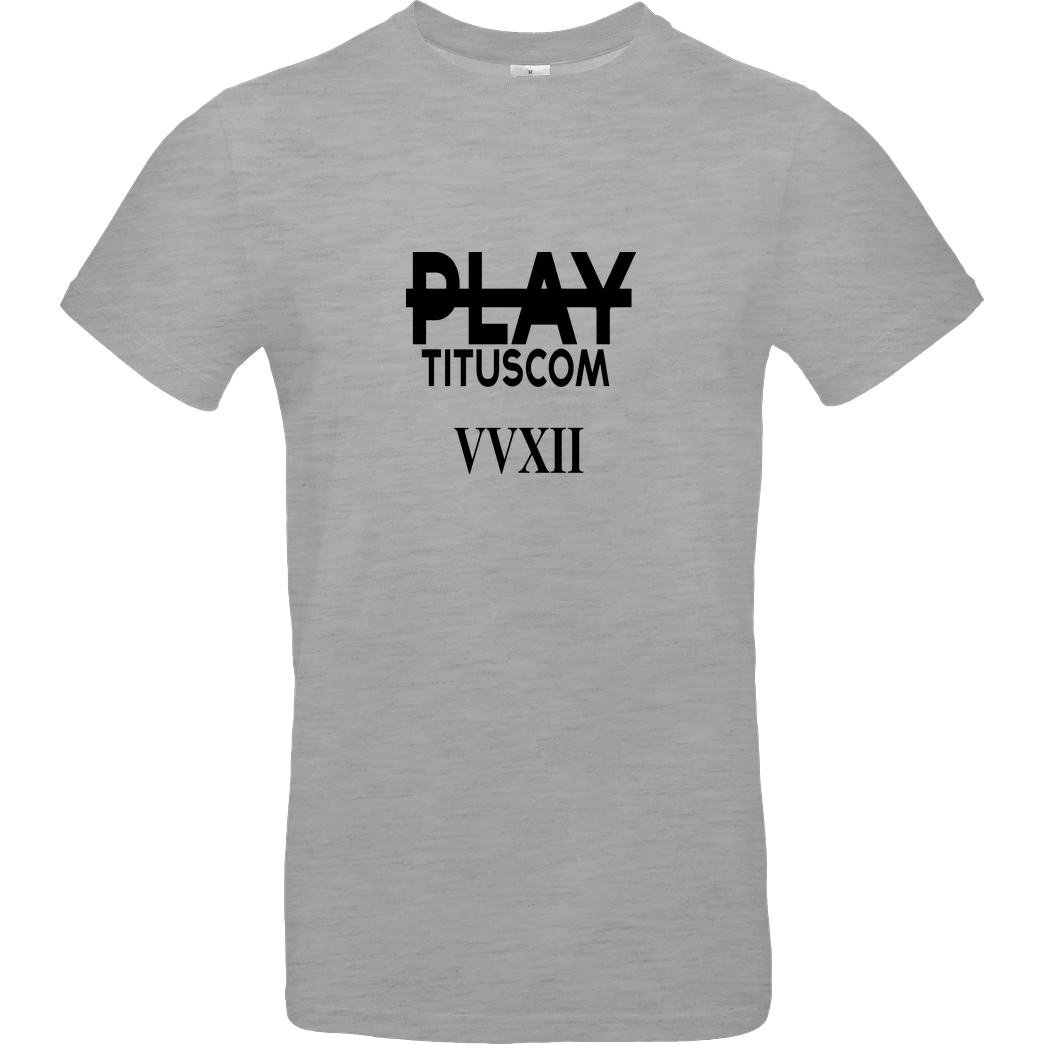 playtituscom playtituscom - VVXII T-Shirt B&C EXACT 190 - heather grey
