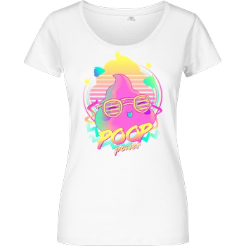 Donnie Art Poop Power T-Shirt Girlshirt weiss